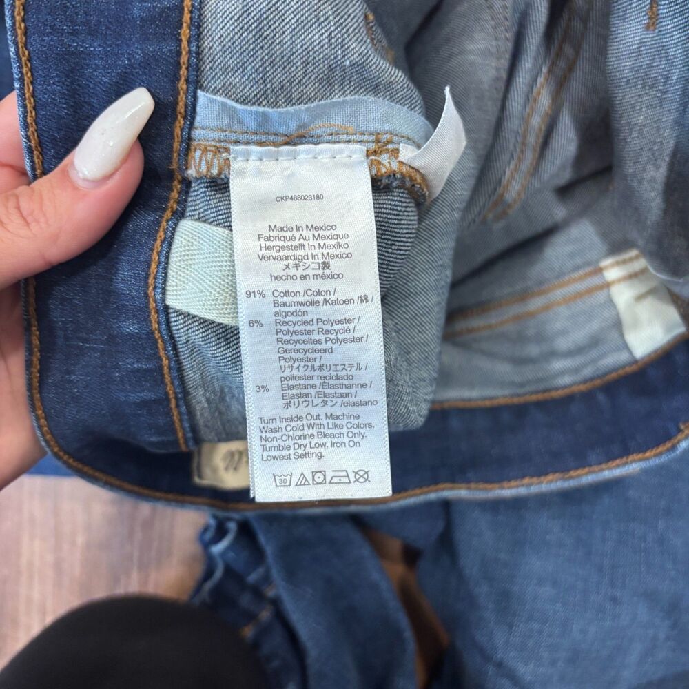 Madewell Emmett Patch Pocket Wide Leg Jeans Women's Size 27 Allentown Wash $138 - Picture 7 of 12